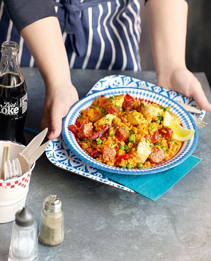 Chicken and chorizo paella