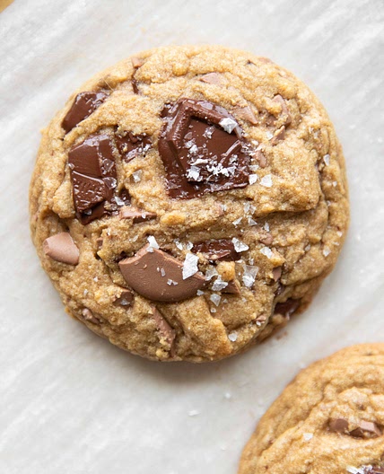 single-serve brown butter chocolate chip cookie