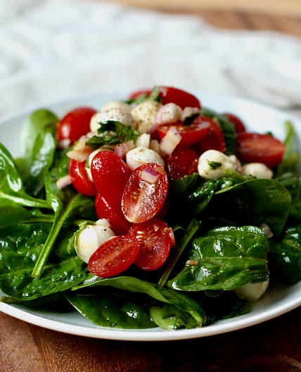 Spinach Caprese Salad