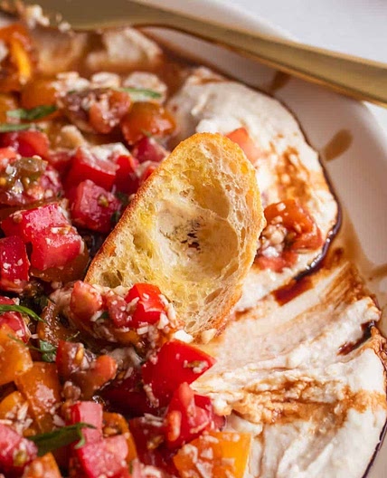 Bruschetta Loaded White Bean Hummus