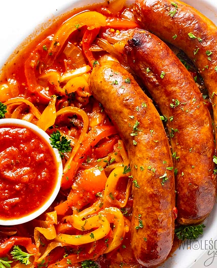Slow Cooker Sausage and Peppers