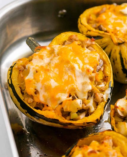 Cheesy Stuffed Acorn Squash