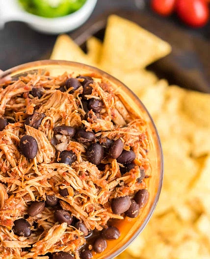 Slow Cooker Salsa Chicken with Black Beans