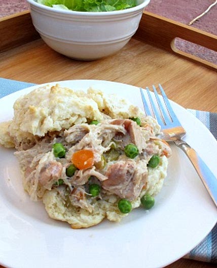 Slow Cooker Creamy Chicken with Biscuits