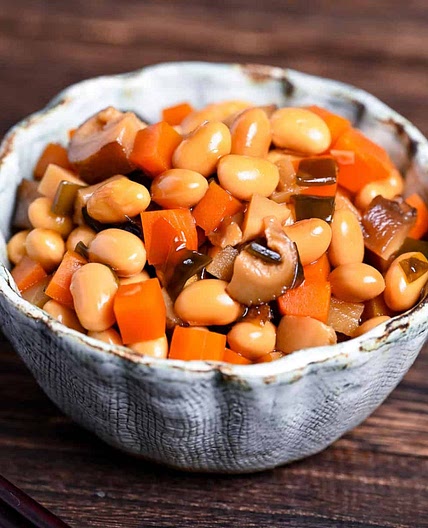 Simmered Soybeans with Vegetables (Gomoku Mame)
