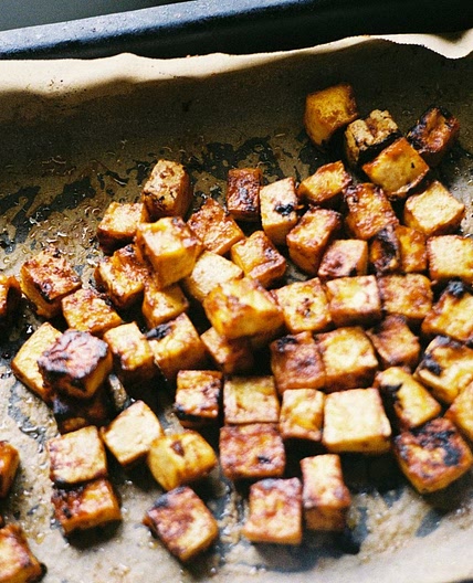 Glazed tofu recipe baked in the oven