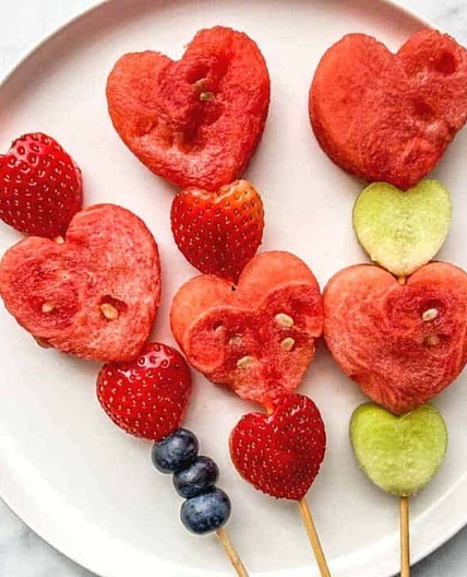 Heart Fruit Skewers