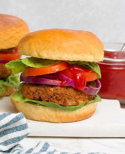 High Protein Vegan TVP Burger