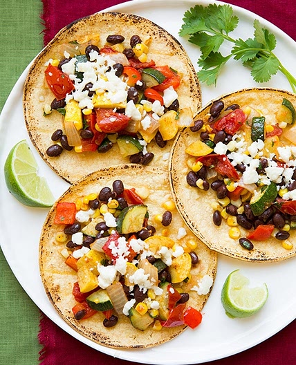 Roasted Veggie and Black Bean Tacos