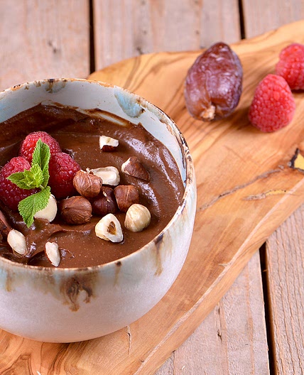 Mousse de cacao y aguacate