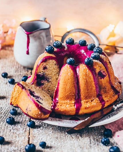 Blueberry Bundt Cake (Vegan Lemon Cake)