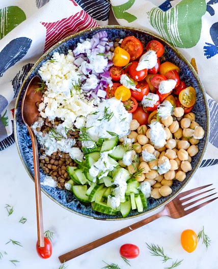 Greek Lentil Power Bowl