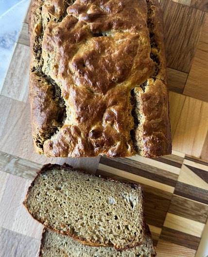 The Best Low Carb Banana Bread Recipe- nut free and gluten free