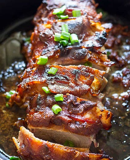 Bacon Wrapped Pork Tenderloin {Paleo & Whole30}