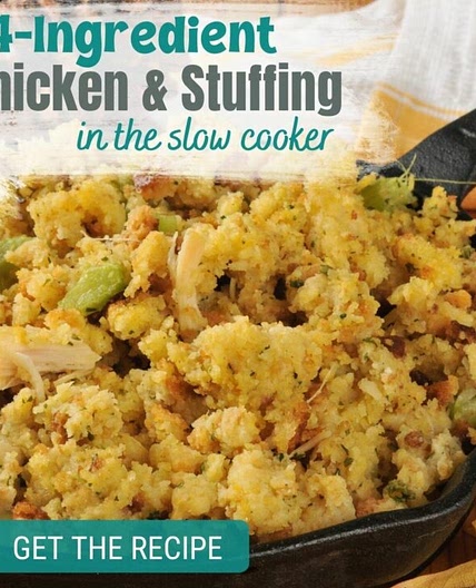 4-ingredient Slow Cooker Chicken with Stuffing