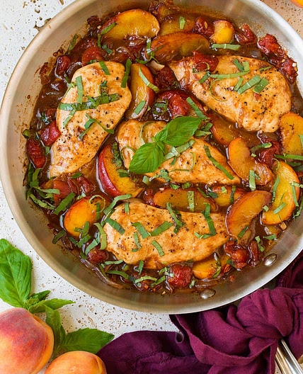 Peach Chicken {with Balsamic}