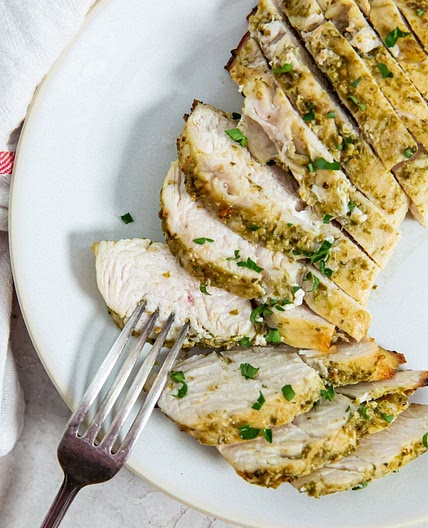 Air Fryer Pesto Chicken Breast