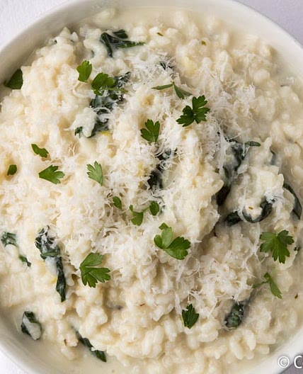 Creamy Spinach and Pecorino Risotto