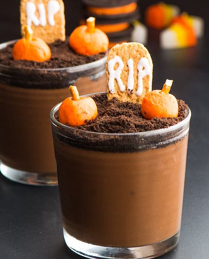 Vegan Halloween Pudding Cups