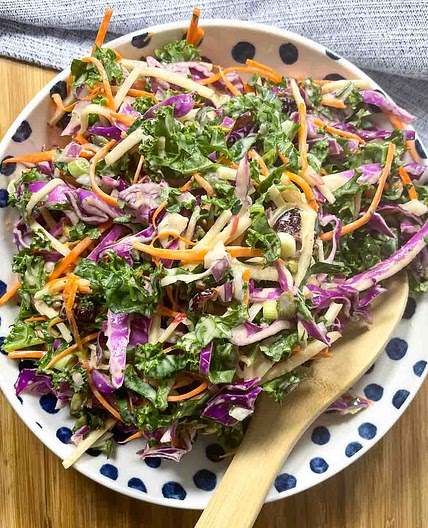 Kale Apple Slaw (No Mayo)