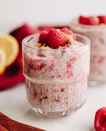 Lemon Raspberry Chia Pudding