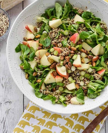 Detox Quinoa Salad with Turmeric Tahini Dressing