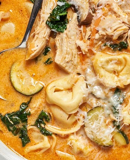 Chicken and Tortellini Vegetable Soup Recipe