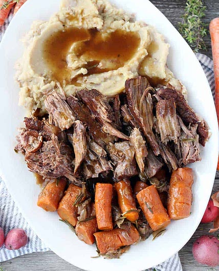 Instant Pot Pot Roast with Mashed Potatoes and Gravy