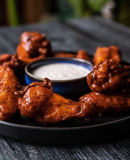 Breaded Smoked and Fried Buffalo Wings