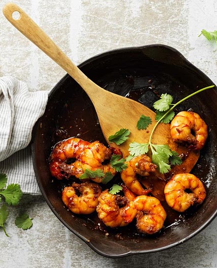 Zitronengras-Knoblauch-Crevetten