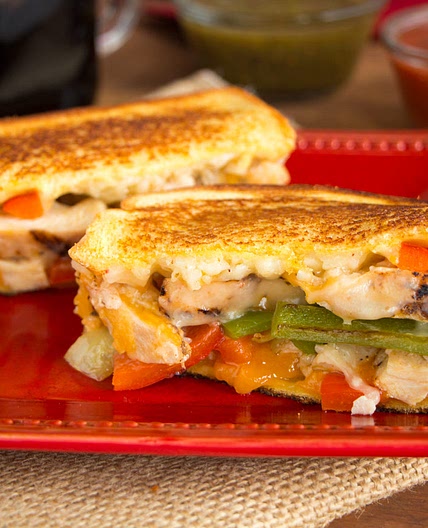 Chicken Fajita Grilled Cheese