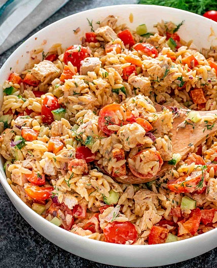 Chicken Orzo Pasta Salad