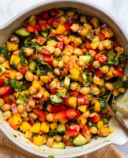 The Absolute Best Mango Chickpea Salad
