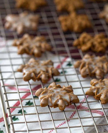 Iced Gingerbread Spritz Cookies