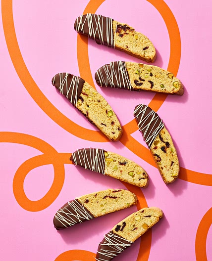 Cranberry-Pistachio Cornmeal Biscotti