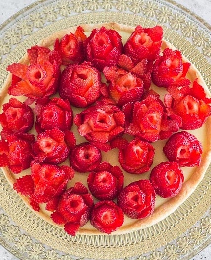 Strawberry Rose Tart