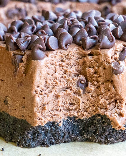 No-Bake Triple Chocolate Cheesecake Bars