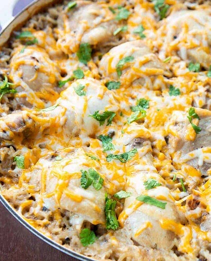 Mushroom Soup Chicken & Rice Casserole