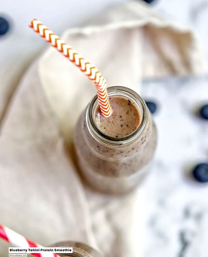 Blueberry Tahini Protein Smoothie