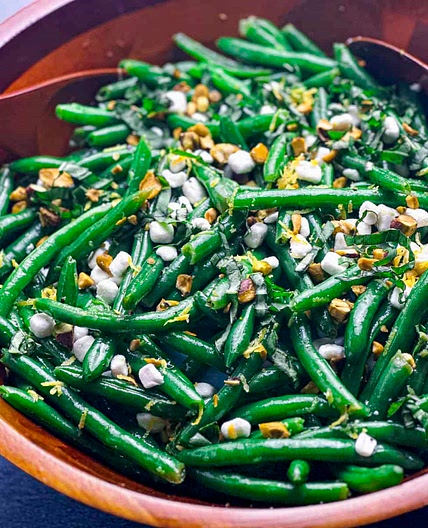 Lemony Green Bean Salad with Goat Cheese Recipe