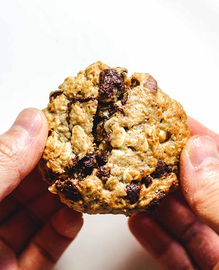 Air Fryer Tahini Oatmeal Chocolate Chunk Cookies