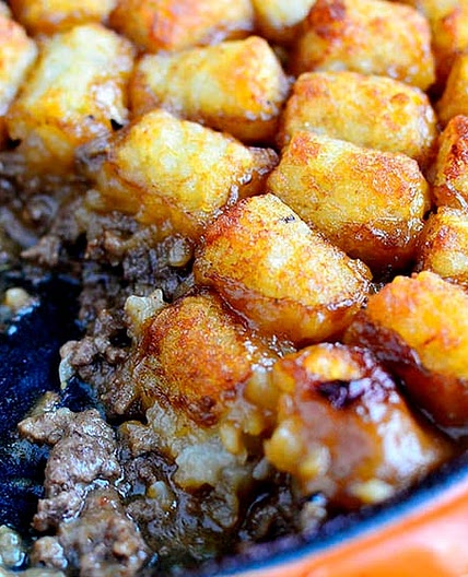 Skillet Tater Tot Casserole