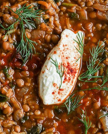 Smokey Lentil Stew with Aioli