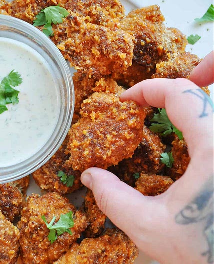 Vegan "Honey" Gold Seitan Wings