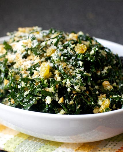 kale salad with pecorino and walnuts