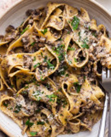 Creamy mushroom pasta (vegan)