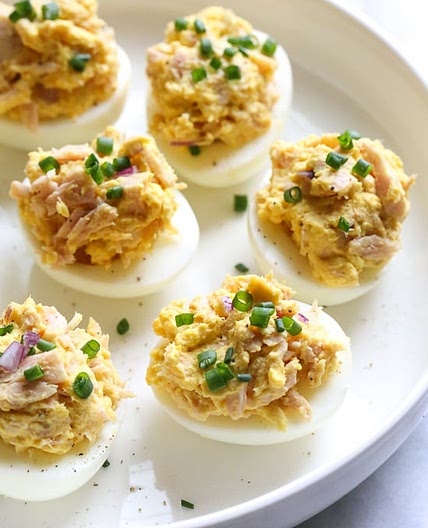 Tuna Salad Deviled Eggs