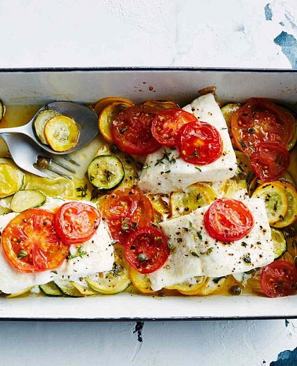 Baked Fish with Summer Squash