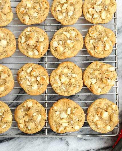 White Chocolate Macadamia Nut Cookies with Sea Salt