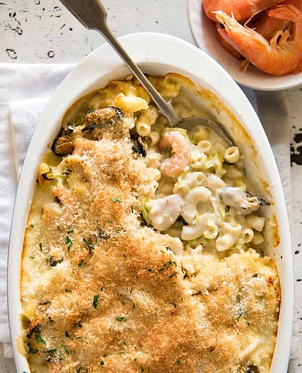 Creamy Seafood Pasta Bake